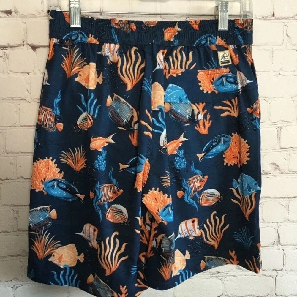 NWT SurfsideSupply‎ Tropical Theme Swim Trunks Men XS China Polyester/Spandex